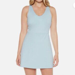 Gap Exercise Tank Dress Blue Built In Shorts Travel Tennis Preppy Casual Large